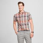 Men's Standard Fit Short Sleeve Button-down Shirt - Goodfellow & Co Georgia Peach