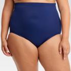 Plus Size Dreamsuit By Miracle Brands Women's Plus Slimming Control Ultra High Waist Bikini Bottom - Navy (blue)