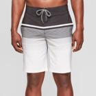Men's 10 Striped Board Shorts - Goodfellow & Co Black/white