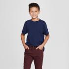 Petiteboys' Short Sleeve T-shirt - Cat & Jack Navy L, Boy's, Size: