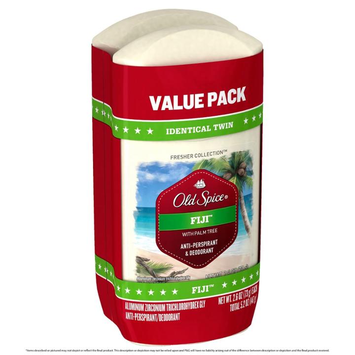 Old Spice Fresher Collection Fiji Invisible Solid Antiperspirant And Deodorant Twin Pack