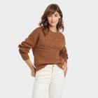 Women's Crewneck Pullover Sweater - Universal Thread Brown