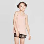 Girls' Crochet Back Tank Top - Art Class Pink