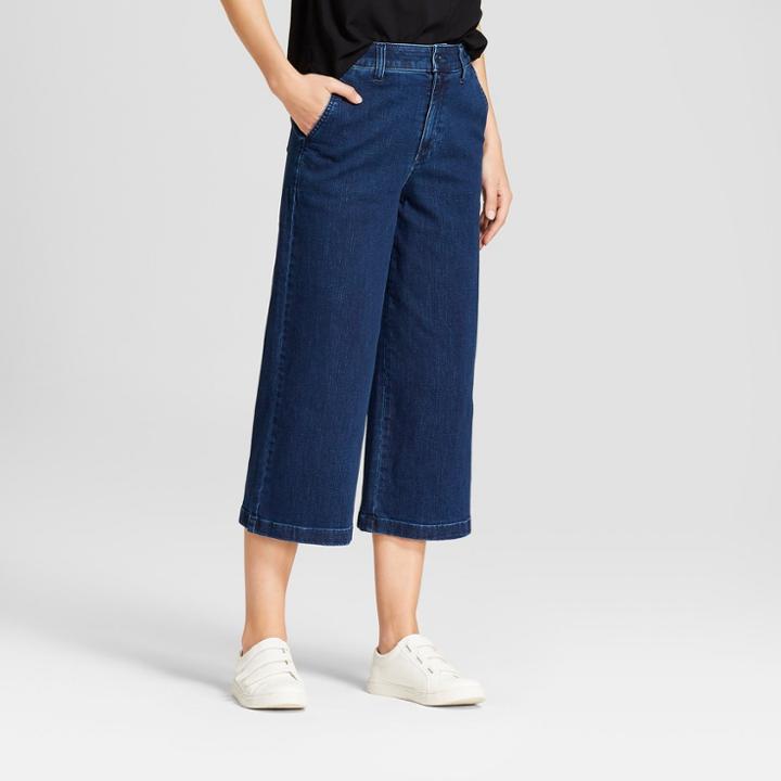 Women's Denim Crop Pants - A New Day Indigo