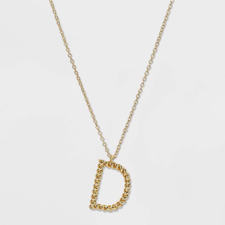 Sugarfix By Baublebar Initial D Pendant Necklace - Gold