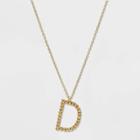 Sugarfix By Baublebar Initial D Pendant Necklace - Gold