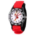 Boys' Disney Mickey Mouse Black Plastic Time Teacher Watch - Red, Purple