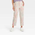 Women's High-rise Vintage Straight Cropped Jeans - Universal Thread Pink