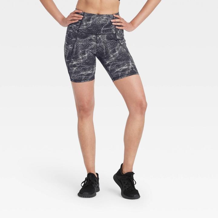 Women's Sculpted Linear Bike Shorts 7 - All In Motion Black