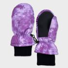 Toddler Girls' Tie-dye Ski Mittens - Cat & Jack Purple