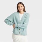 Women's Button-front Cardigan - A New Day Blue