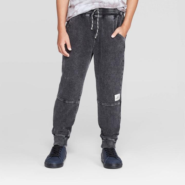 Boys' Mid-rise Solid Jogger Pants - Art Class Gray