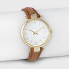 Women's Easy Read Strap Watch - A New Day Brown,