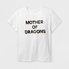 Shinsung Tongsang Women's Plus Size Short Sleeve 'mother Of Dragons' Graphic T-shirt - Almond Cream