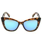 Target Women's Cateye Sunglasses With Blue Mirror Lenses - Tort, Brown