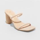 Women's Cass Square Toe Heels - A New Day Nude