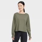 Women's Supima Cotton Long Sleeve Top - All In Motion Olive Green