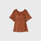Maternity Short Sleeve Satin Front Blouse - Isabel Maternity By Ingrid & Isabel Brown