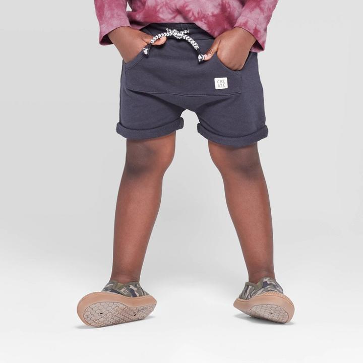 Toddler Boys' Front Pocket Shorts - Art Class Washed Black