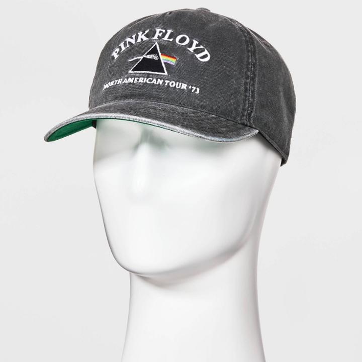 Men's Pink Floyd Pigment Dye Precurve Snapback - Black