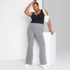 Women's Plus Size High-waisted Flare Leggings - Wild Fable Heather Gray