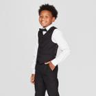 Wd·ny Black Boys' Tuxedo Boys' Fashion Vest Black 10 - Wd.ny Black