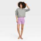 Women's Ribbed Mix Seamless Bike Shorts - Colsie Purple