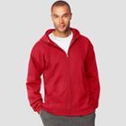 Hanes Men's Ultimate Cotton Full Zip Hooded Sweatshirt - Deep Red