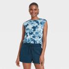 Women's Tie-dye Muscle Tank Top With Raw Edge - Joylab Blue