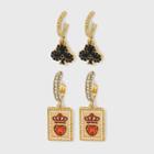 Sugarfix By Baublebar Queen Of Hearts And Clubs Earring