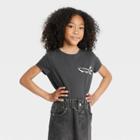Girls' 'skateboard' Short Sleeve Graphic T-shirt - Cat & Jack Charcoal Gray