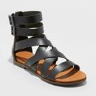Women's Rosalee Microsuede Wide Width Gladiator Sandals - Universal Thread Black 5w,