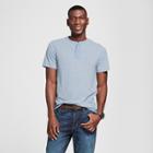 Men's Standard Fit Short Sleeve Henley Shirt - Goodfellow & Co Horizon Blue