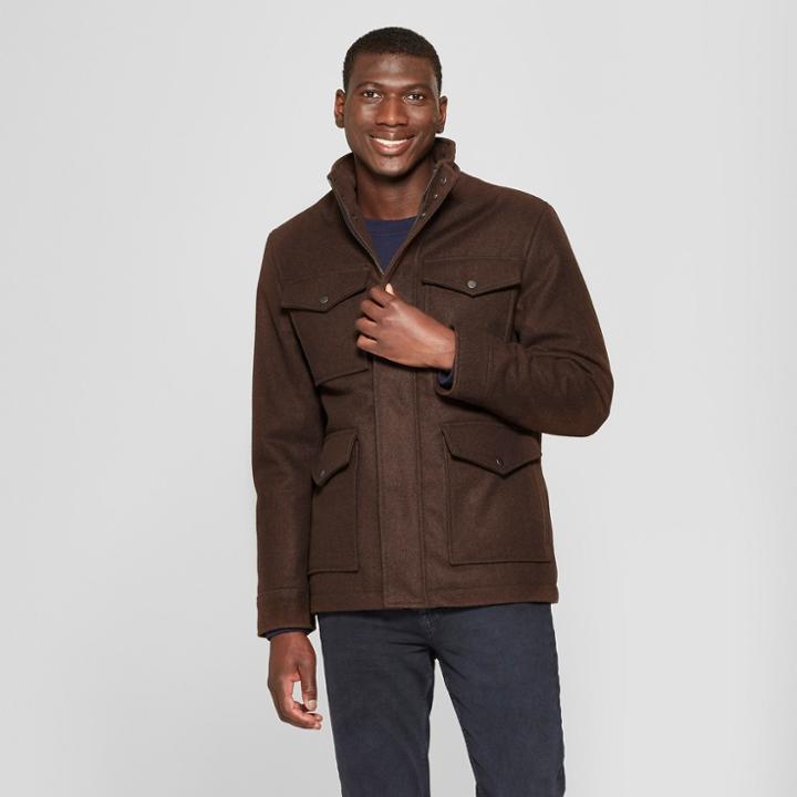 Men's Reversible Military Jacket - Goodfellow & Co Brown