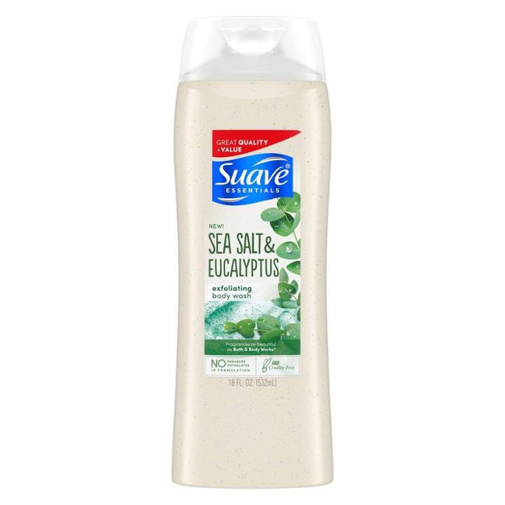 Suave Sea Salt & Eucalyptus Exfoliating Body Wash Soap