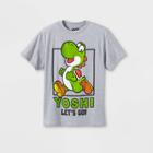 Boys' Nintendo Yoshi Short Sleeve Graphic T-shirt - Heathered Gray