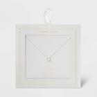Distributed By Target Sterling Silver Bezel Set Cubic Zirconia Necklace -
