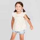 Toddler Girls' 'heart' Clipspot Blouse - Cat & Jack Cream