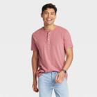 Men's Regular Fit Short Sleeve Henley Shirt - Goodfellow & Co