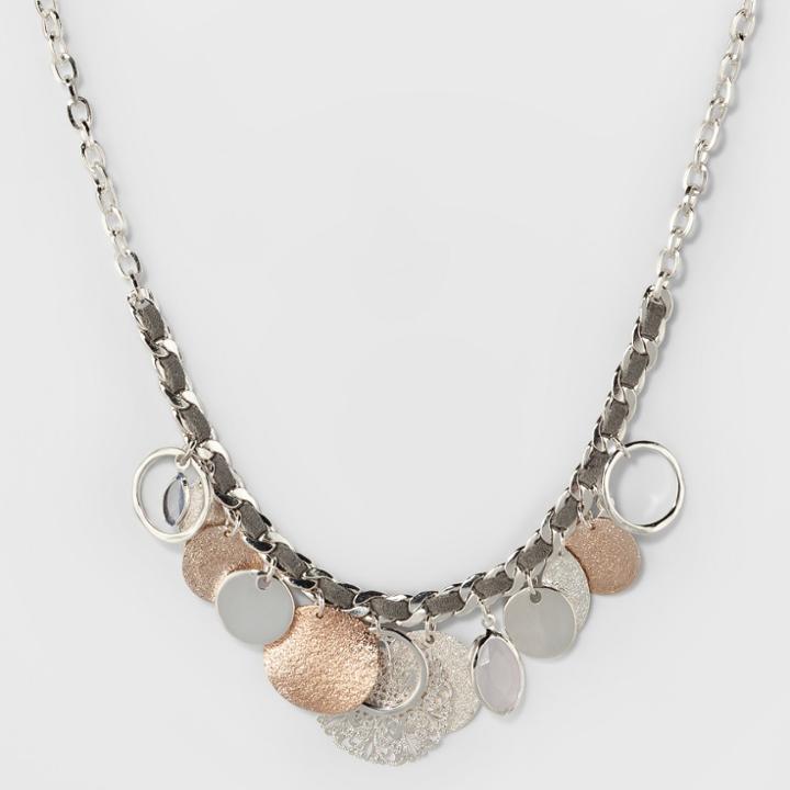 Multi Color Discs & Coins Short Necklace - A New Day,