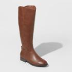 Women's Brisa Faux Leather Riding Boots - Universal Thread Cognac
