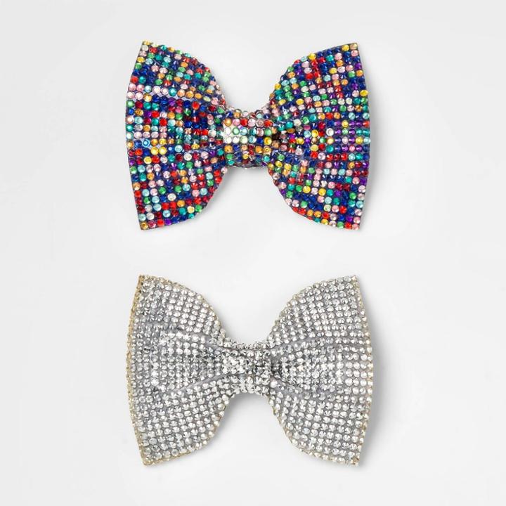 Girls' Gem Bow Clips - Cat & Jack Gem One Size,