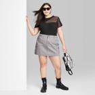 Women's Mid-rise Chino Cargo Mini Skirt - Wild Fable Gray