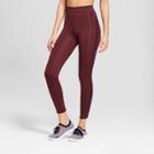 Women's Side Striped 7/8 Leggings - Joylab Red Wine