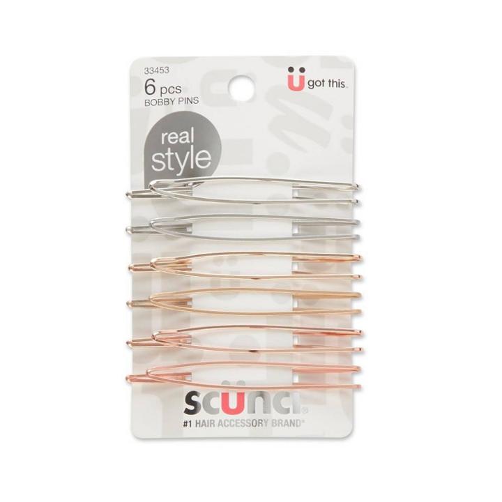 Scunci Open Center Metal Bobby Pins