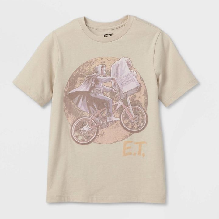 Universal Boys' E.t. Short Sleeve Graphic T-shirt - Beige