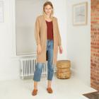 Women's Open Neck Jersey Duster Cardigan - Universal Thread Brown