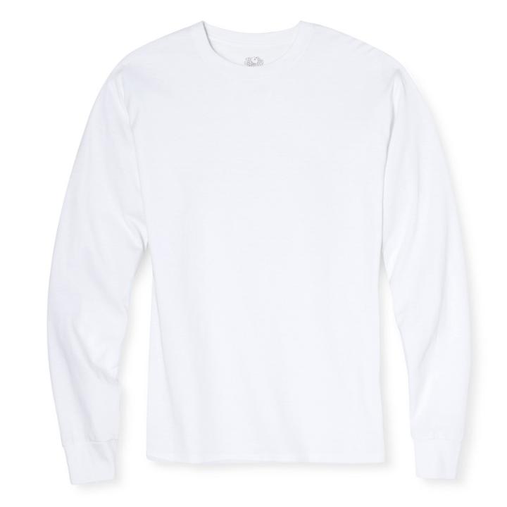 Fruit Of The Loom Select Men's Fruit Of The Loom Long Sleeve T-shirts White -2xl,