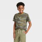 Boys' Short Sleeve Camo Print T-shirt - Cat & Jack Olive Green