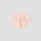 Toddler Girls' Long Sleeve Floral Lace Blouse - Cat & Jack